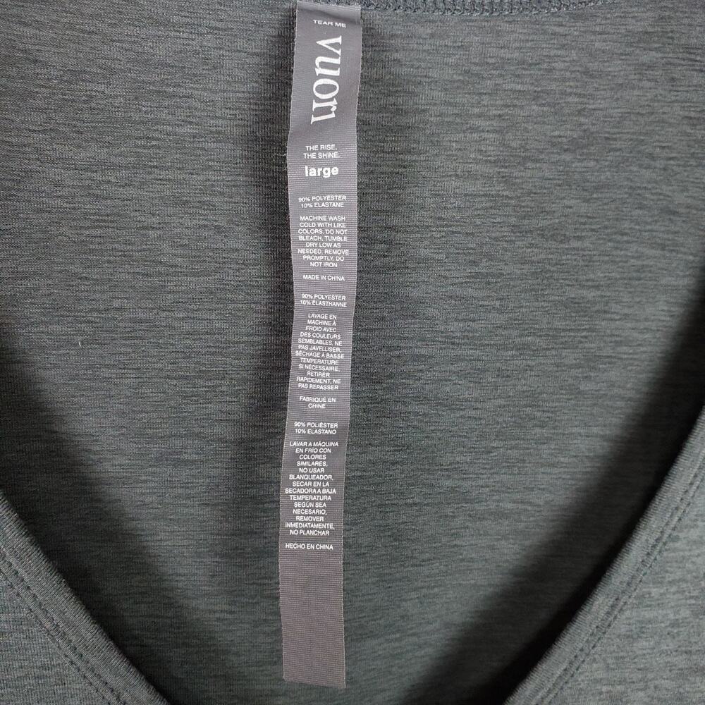 VUORI All Day Short Sleeve Jumpsuit Womens L Heathered DreamKnit Pockets V-neck - Picture 8 of 12
